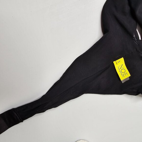 Noe Undergarments Size Small Black Silk Mesh Underwire Bodysuit - Picture 5 of 9